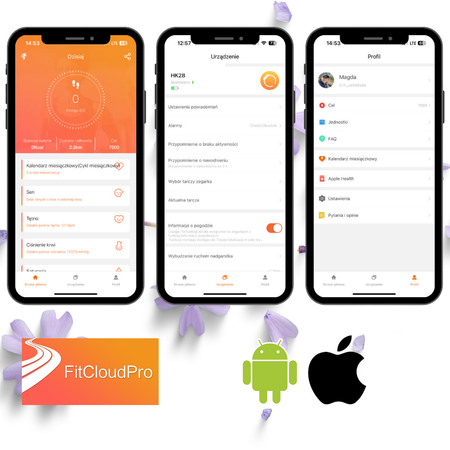 Smartwatch Damski Zegarek Funkcja Rozmowy AMOLED Polskie Menu Prostokątn