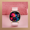 Smartwatch Bianka AMOLED Zestaw 3 Pasków - Biały, Różowy,  Złoty róż