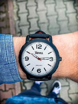 Zegarek męski DEVILL Casual Biały