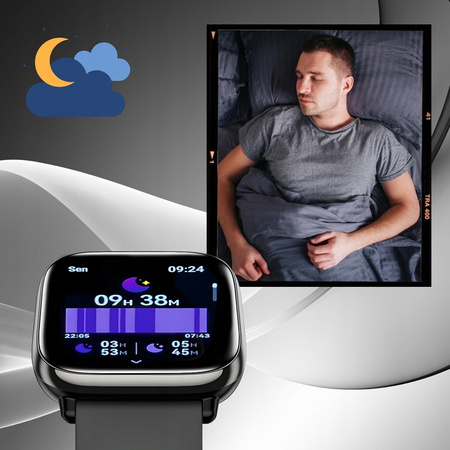 MĘSKI SMARTWATCH Z Wyświetlaczem HD Rozmowy PL Powiadomienia SMS Sport Zegarek