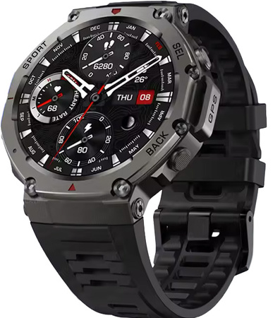 Smartwatch męski wodoodporny z rozmowami, PL menu, trybami sportowymi i GPS