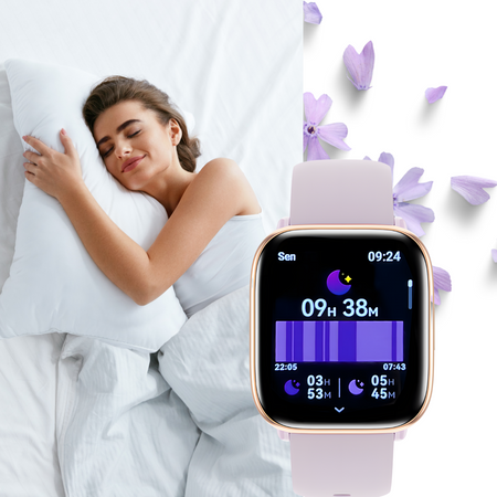 Smartwatch Damski Zegarek Funkcja Rozmowy AMOLED Polskie Menu Prostokątn