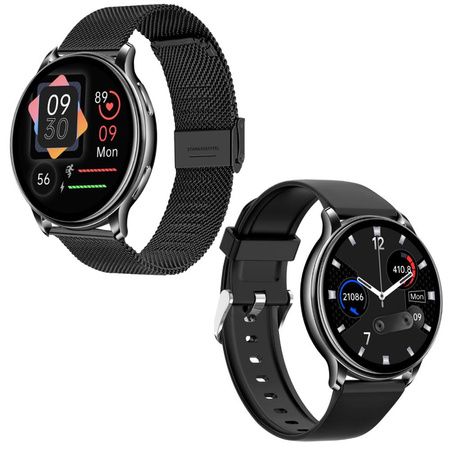Smartwatch Alex + bransoleta czarna