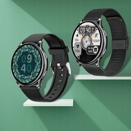 Smartwatch Alex + bransoleta czarna