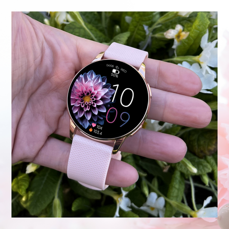 Smartwatch Bianka AMOLED Zestaw 3 Pasków - Czarny, Różowy,  Złoty róż