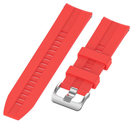 Pasek do zegarka DEVILL Silikonowy Czerwony 22 mm
