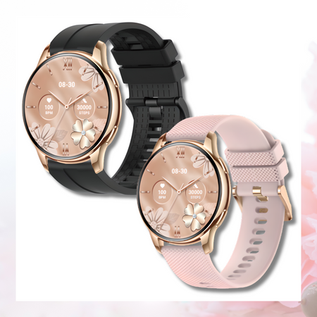 Smartwatch Bianka AMOLED Zestaw 3 Pasków - Czarny, Różowy,  Złoty róż