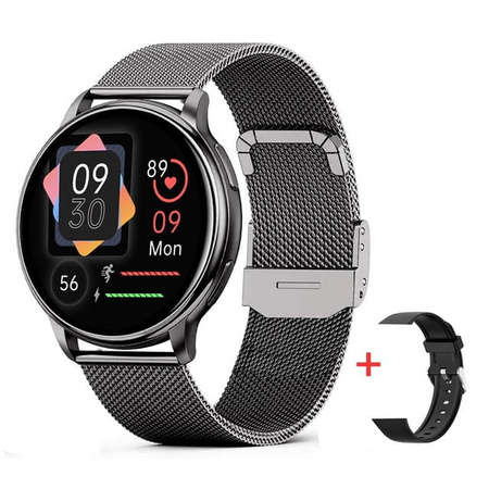 Smartwatch Alex + bransoleta czarna