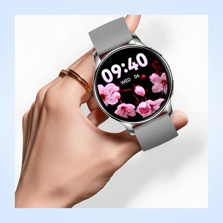 Smartwatch Sara AMOLED Zestaw 3 Pasków - Niebieski, Srebrny, Szary