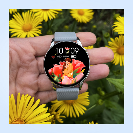 Smartwatch Sara AMOLED Zestaw 3 Pasków - Niebieski, Srebrny, Szary