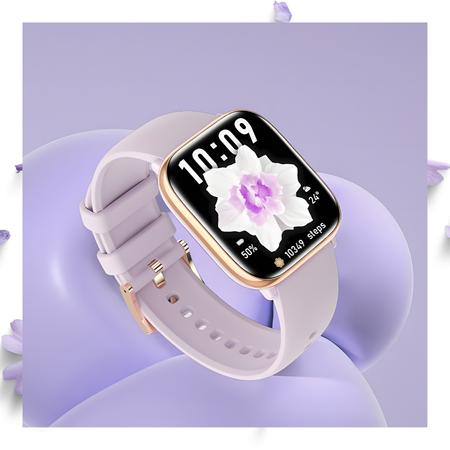 Smartwatch Damski Zegarek Funkcja Rozmowy AMOLED Polskie Menu Prostokątn