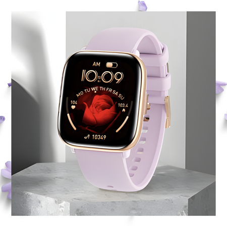 Smartwatch Damski Zegarek Funkcja Rozmowy AMOLED Polskie Menu Prostokątn