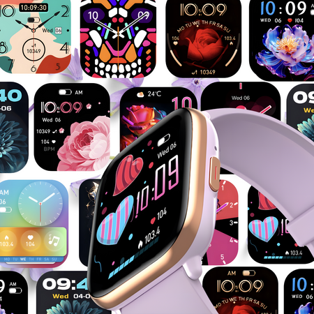 Smartwatch Damski Zegarek Funkcja Rozmowy AMOLED Polskie Menu Prostokątn