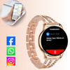 Smartwatch damski zegarek funkcja rozmowy menu PL z cyrkoniami bransoleta