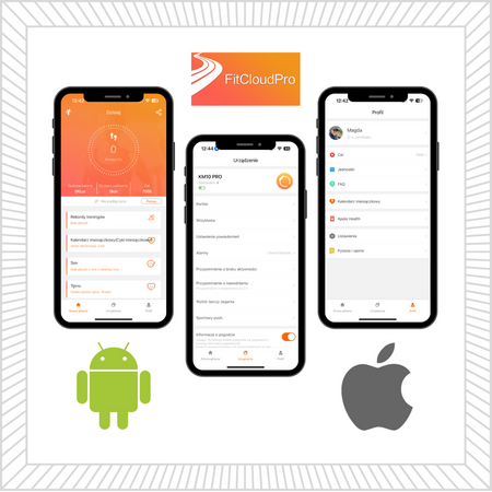 Smartwatch Sara AMOLED + bransoleta srebrna