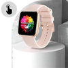 Smartwatch Damski Ewa Złoty Zestaw 3 pasków - biały, różowy, różowe złoto