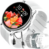 Smartwatch Sara AMOLED Zestaw 3 Pasków - Biały, srebrny, szary