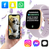 Smartwatch Damski Zegarek Funkcja Rozmowy AMOLED Polskie Menu Prostokątn