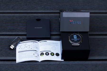Smartwatch męski wodoodporny z rozmowami, PL menu, trybami sportowymi i GPS