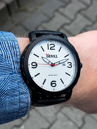 Zegarek męski DEVILL Casual Biały
