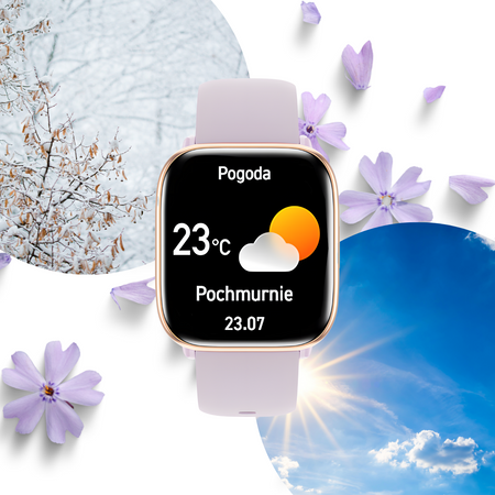 Smartwatch Damski Zegarek Funkcja Rozmowy AMOLED Polskie Menu Prostokątn