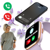 Smartwatch Damski Zegarek Funkcja Rozmowy AMOLED Polskie Menu Prostokątn