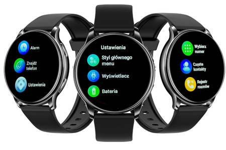 Smartwatch Alex + bransoleta czarna
