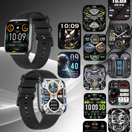 MĘSKI SMARTWATCH Z Wyświetlaczem HD Rozmowy PL Powiadomienia SMS Sport Zegarek