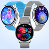 Smartwatch Sara AMOLED Zestaw 3 Pasków - Niebieski, Srebrny, Szary