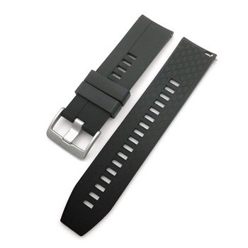 Pasek do zegarka DEVILL Silikonowy Czarny 22 mm