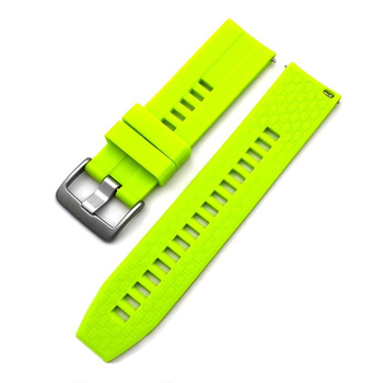 Pasek do zegarka DEVILL Silikonowy Limonkowy 22 mm
