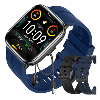 Smartwatch Zegarek Czarny Rozmowy Menu PL AMOLED Smart Sport Męski