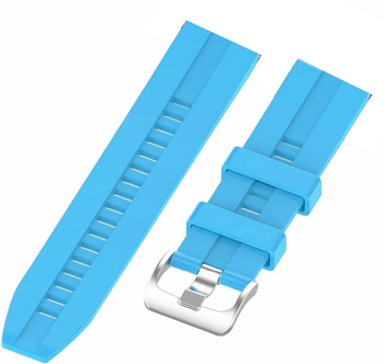 Pasek do zegarka DEVILL Silikonowy Błękitny 22 mm