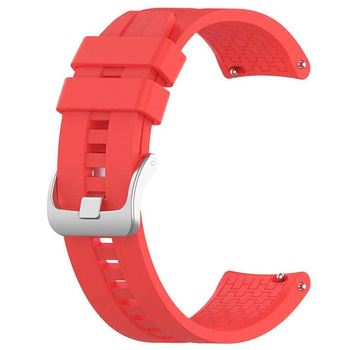 Pasek do zegarka DEVILL Silikonowy Czerwony 22 mm