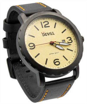 Zegarek męski DEVILL Casual Złoty