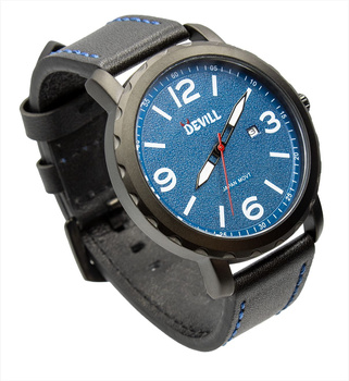 Zegarek męski DEVILL Casual Niebieski