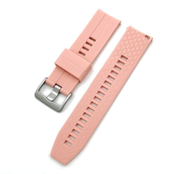 Pasek do zegarka DEVILL Silikonowy Różowy 22 mm