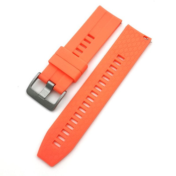 Pasek do zegarka DEVILL Silikonowy Pomarańczowy 22 mm
